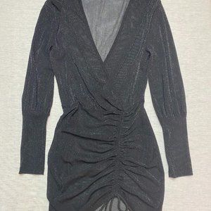 Sheer Sparkle Ruched Cocktail Club Dress Size M